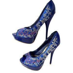 Royal Blue‎ Liliana Pumps Heels Women's Size 7